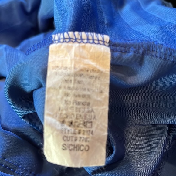 Sexy Royal Blue Ruffle Halter Top - Picture 6 of 6